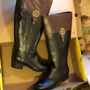 Liz Claiborne Knee High Riding Boots 8W wide calf